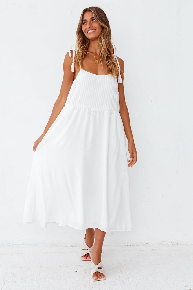 Genoise Midi Dress White