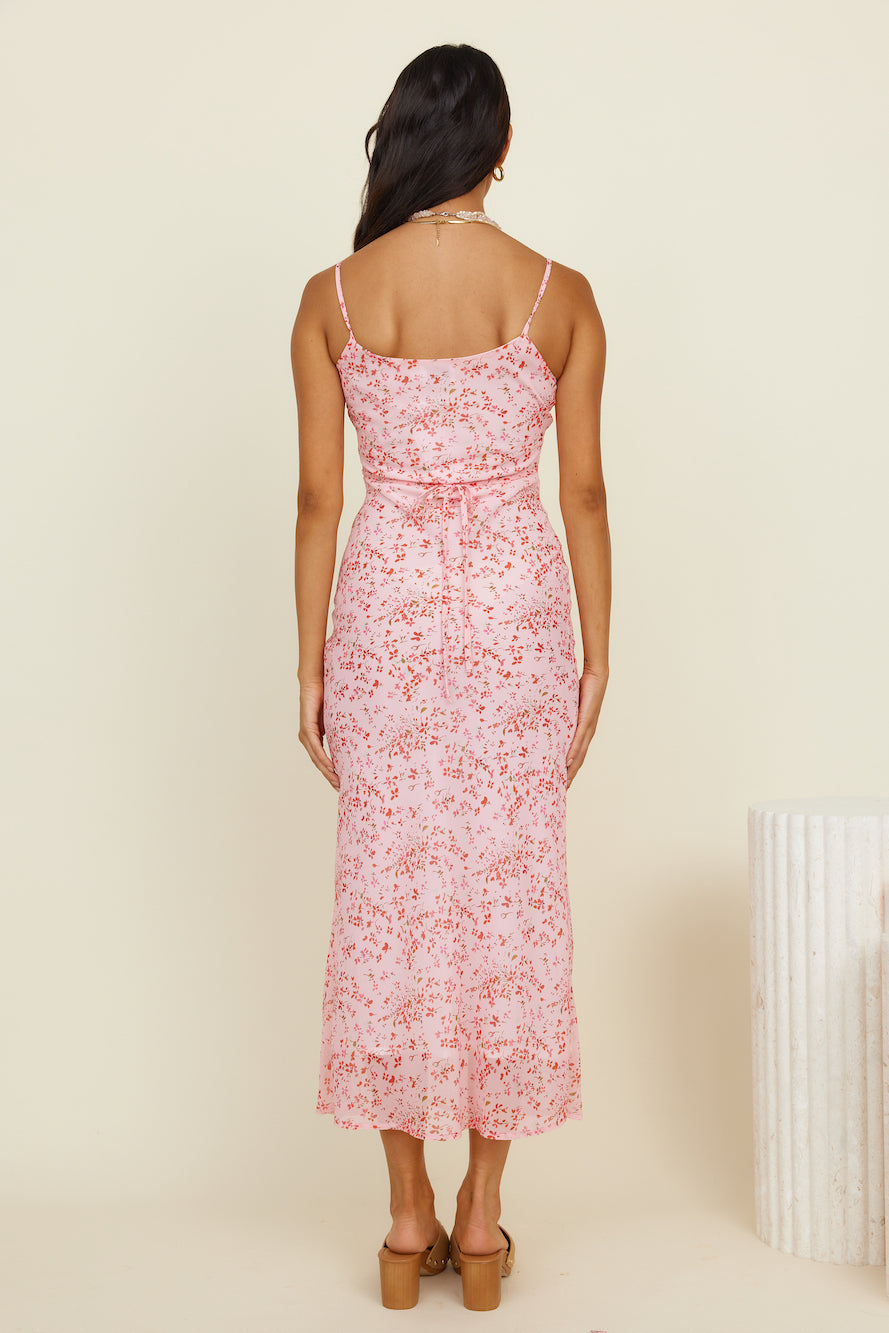 SNDYS Honolulu Maxi Dress Pink Floral