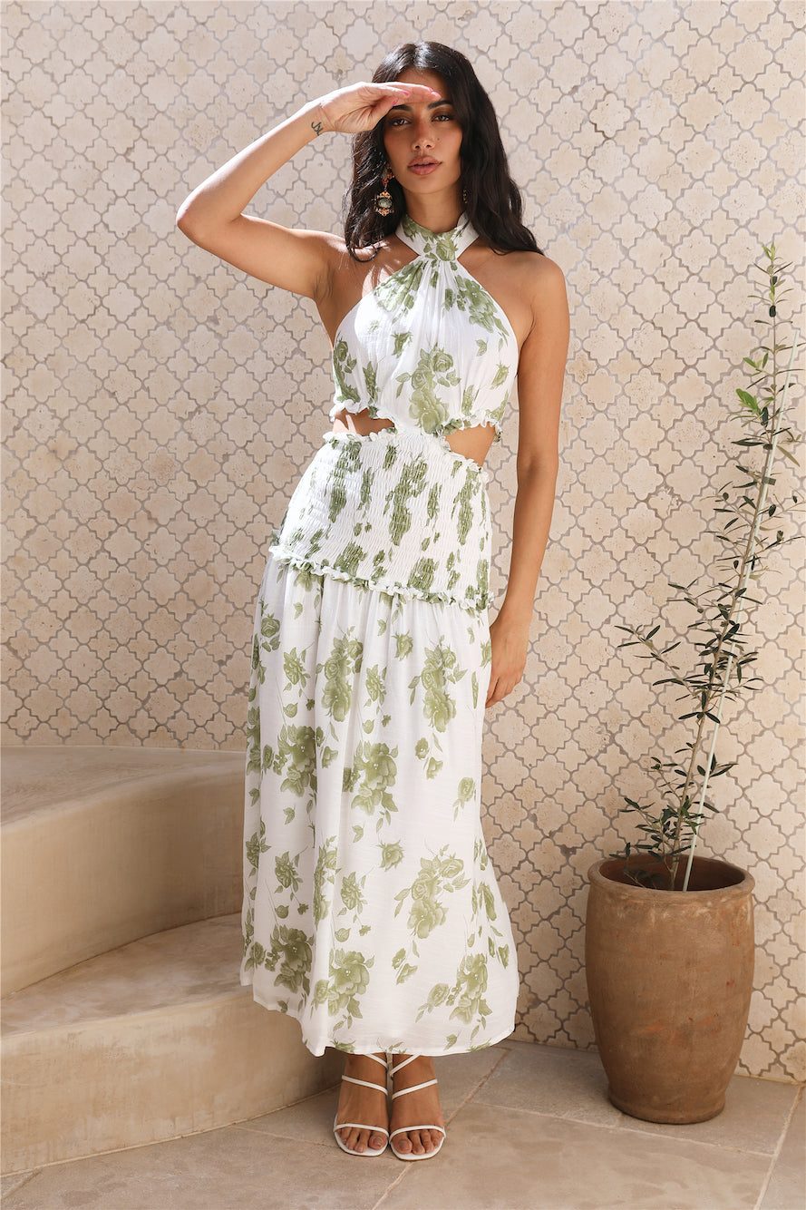 Sweet As Honey Maxi Dress Green