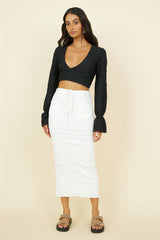 Willow Tree Maxi Skirt White