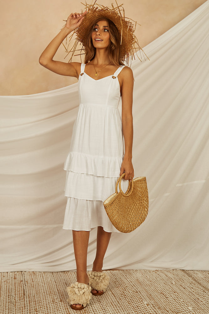 San Juan Maxi Dress White