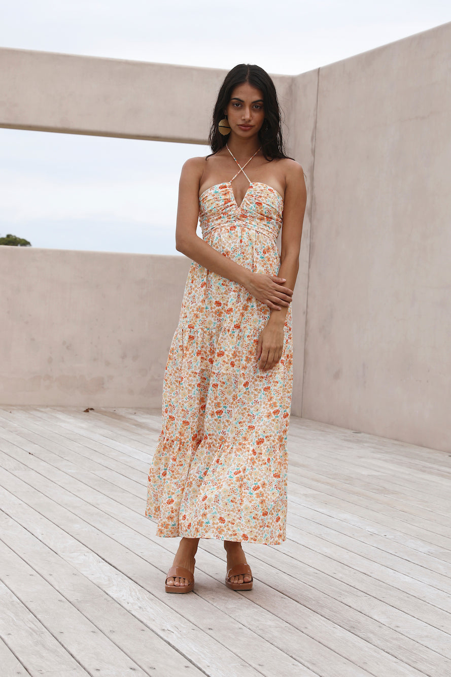 Summer in Paradise Maxi Dress orange