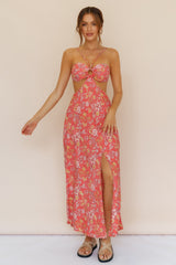 Grapefruit Soda Maxi Dress