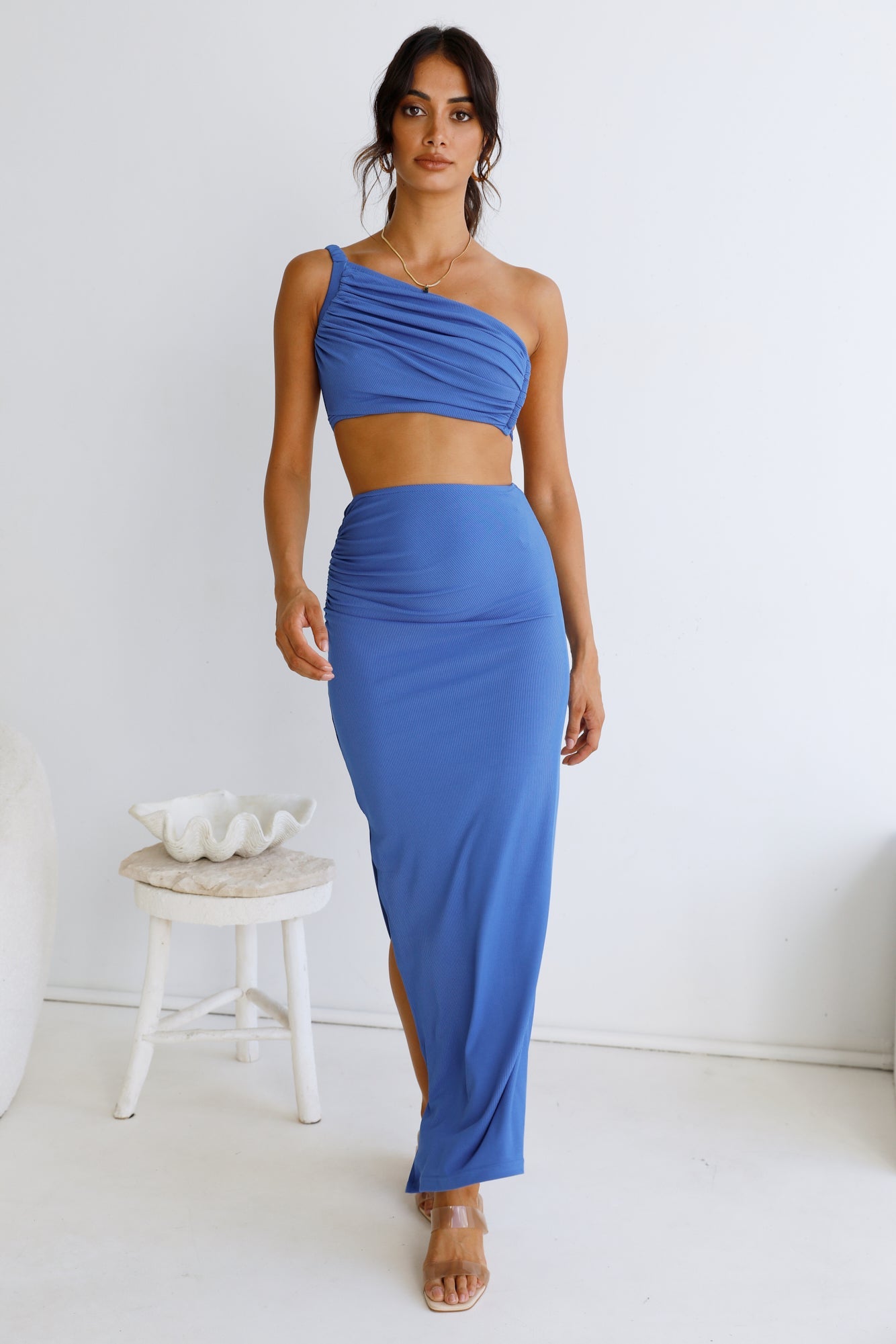 Sweet Liquorice Crop Top Royal Blue