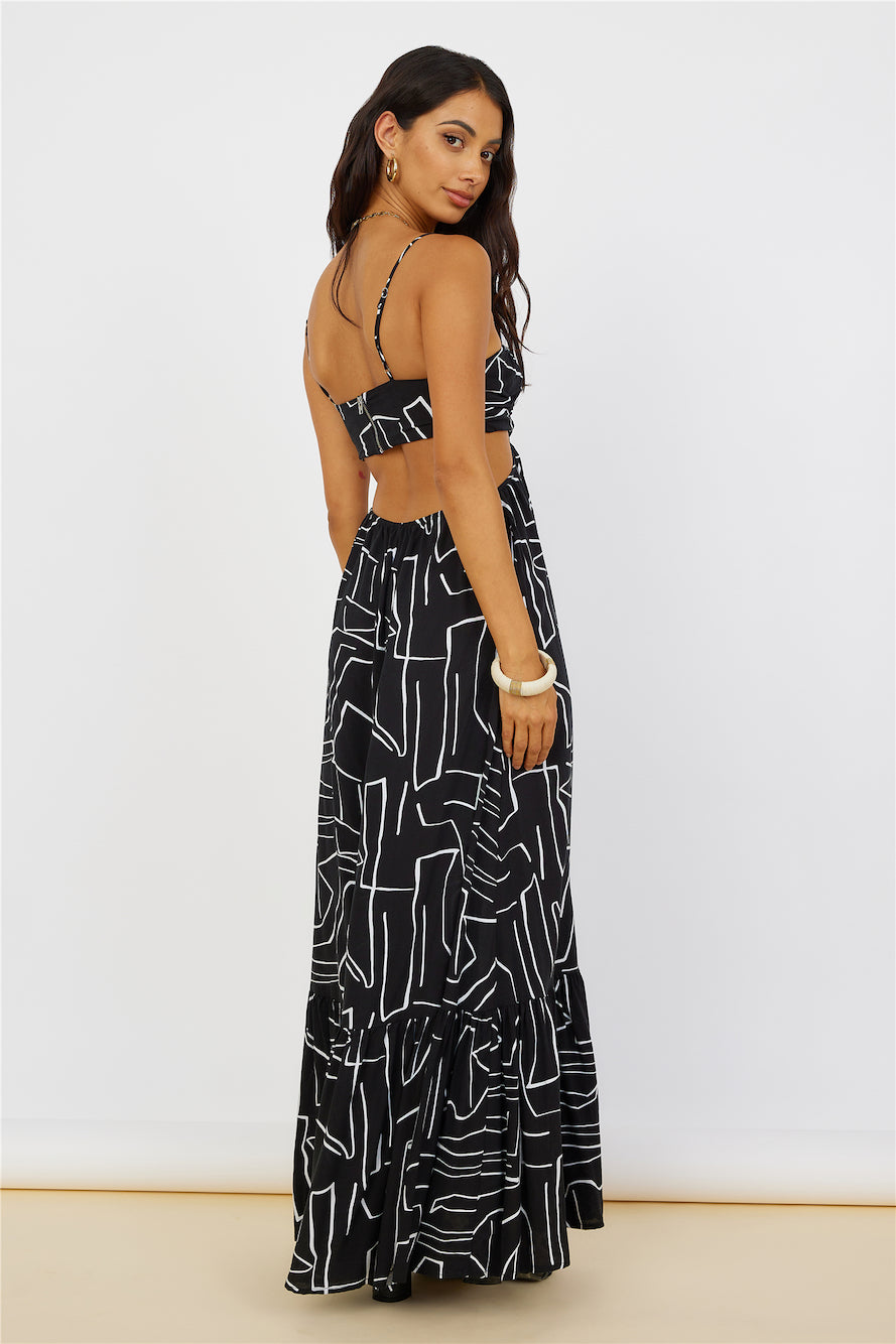 Times Have Changed Maxi Dress Black