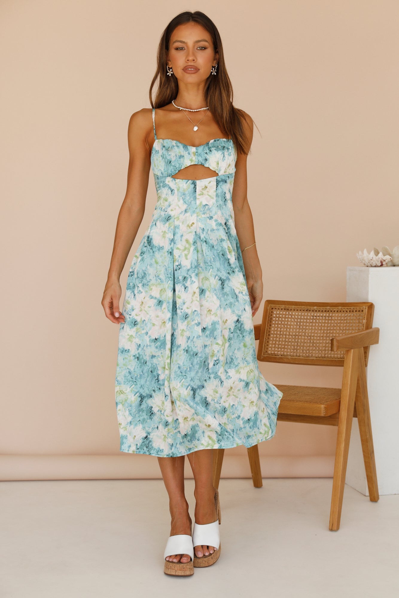 Lotus Lovers Maxi Dress Blue