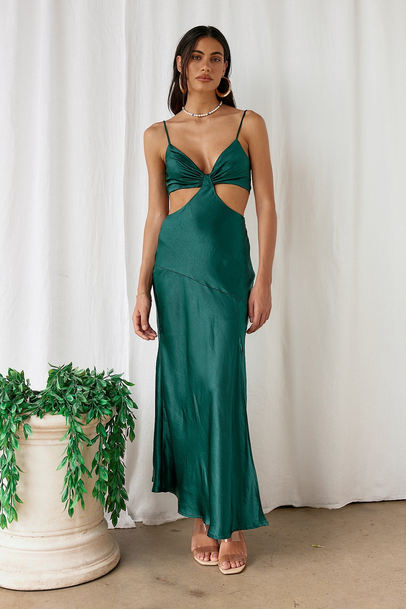 City Sunset Maxi Dress Forest Green