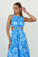 Walking On The Moon Maxi Dress Blue