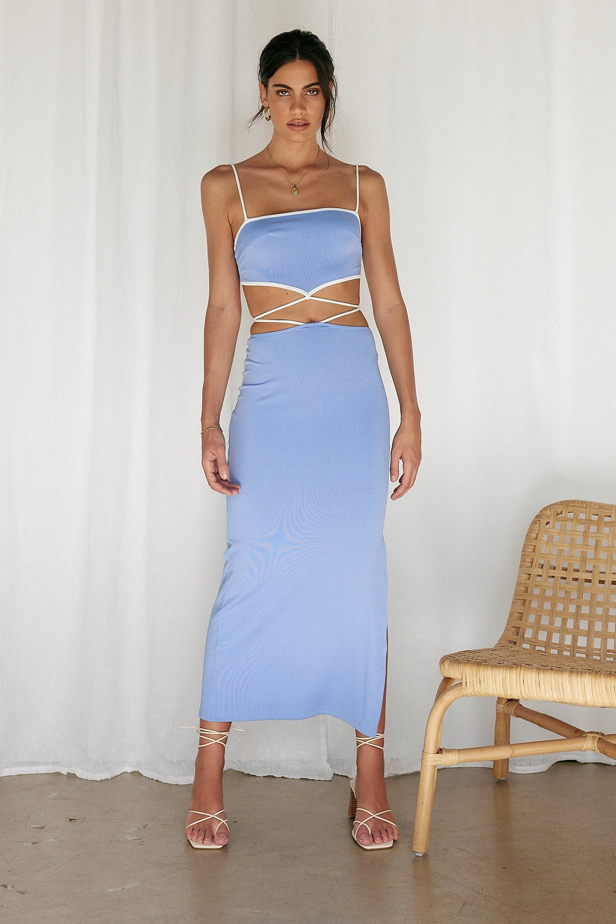 To Be Yours Maxi Skirt Blue