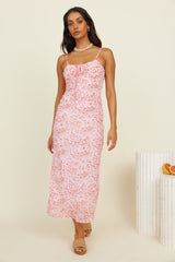 SNDYS Honolulu Maxi Dress Pink Floral