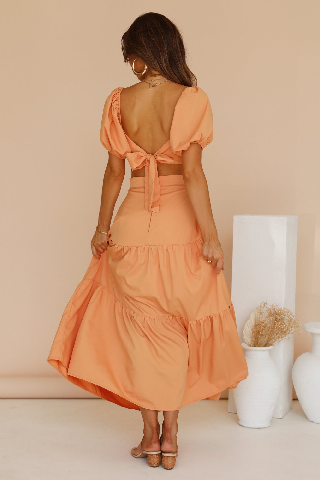 Yours For The Day Maxi Skirt Orange