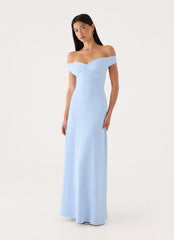 Diranda Off Shoulder Maxi Dress - Blue