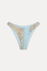 Dove Satin Bikini Bottom - Blue Python