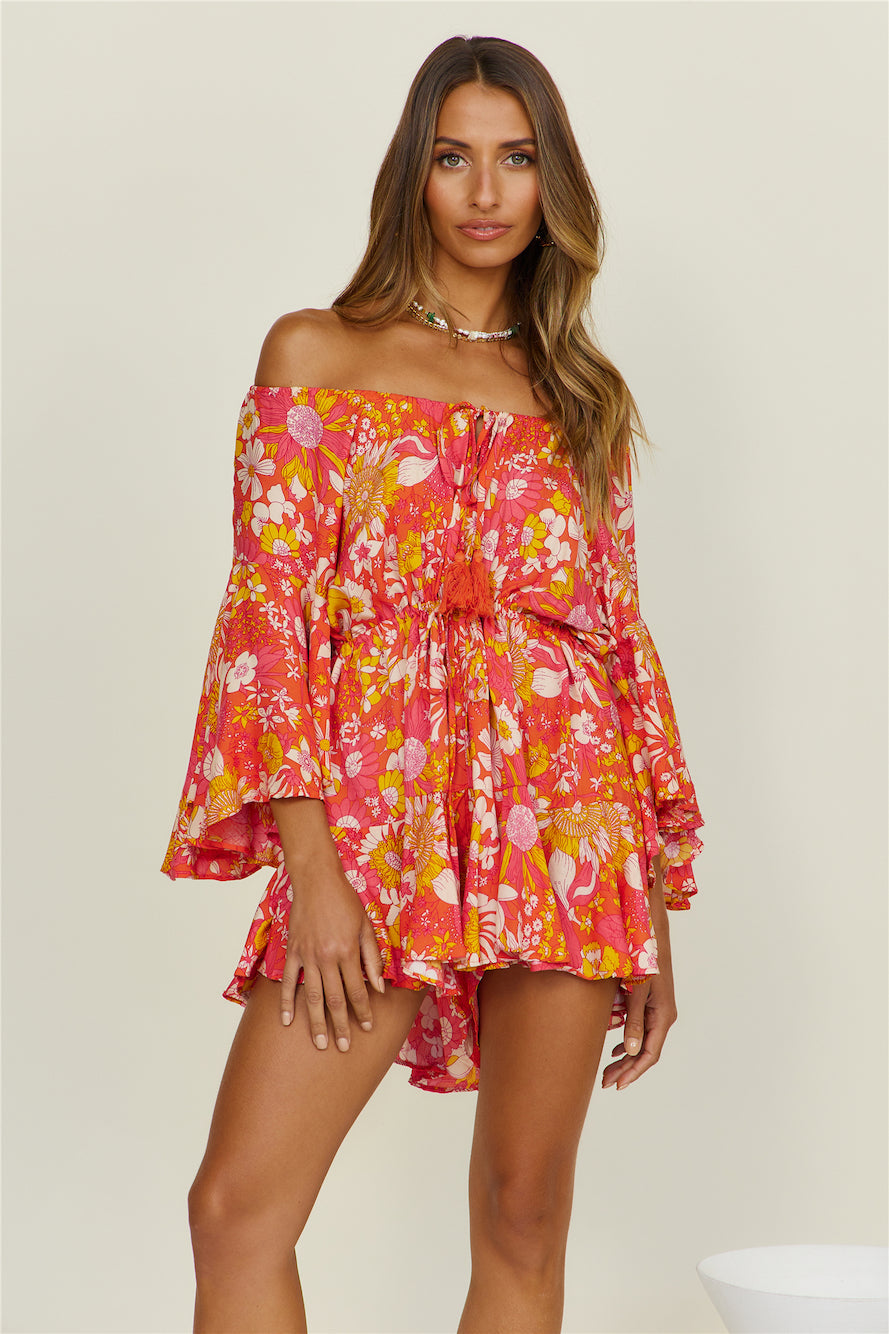 Unstoppable Love Playsuit Orange