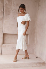 Luna Eclipse Maxi Dress White