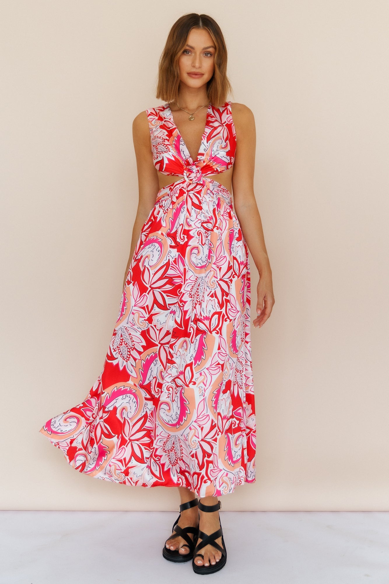 Pomegranate Maxi Dress