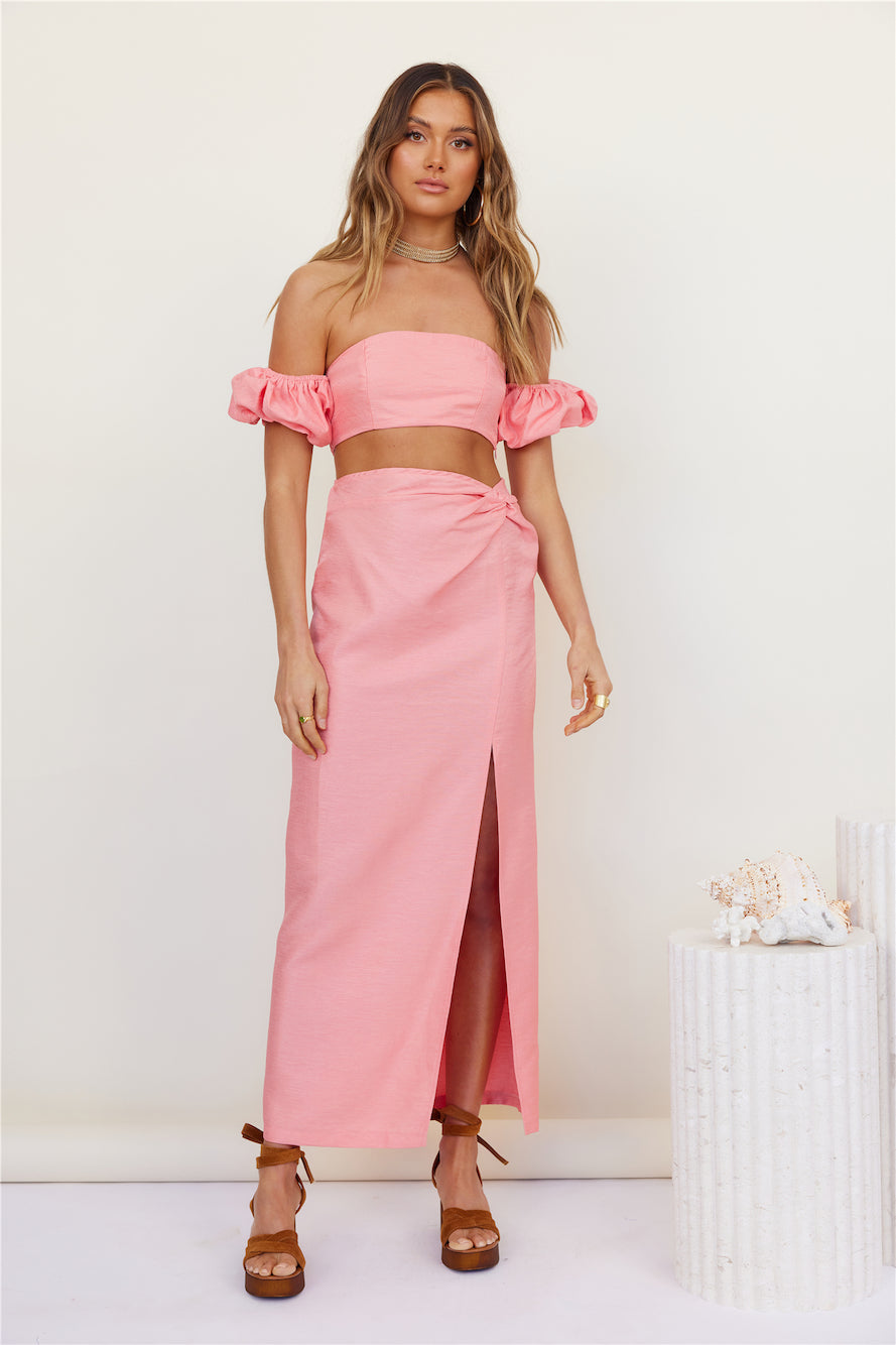 Foremost Maxi Skirt Pink