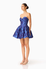 Sorelle Bustier Mini Dress in Cobalt Blue