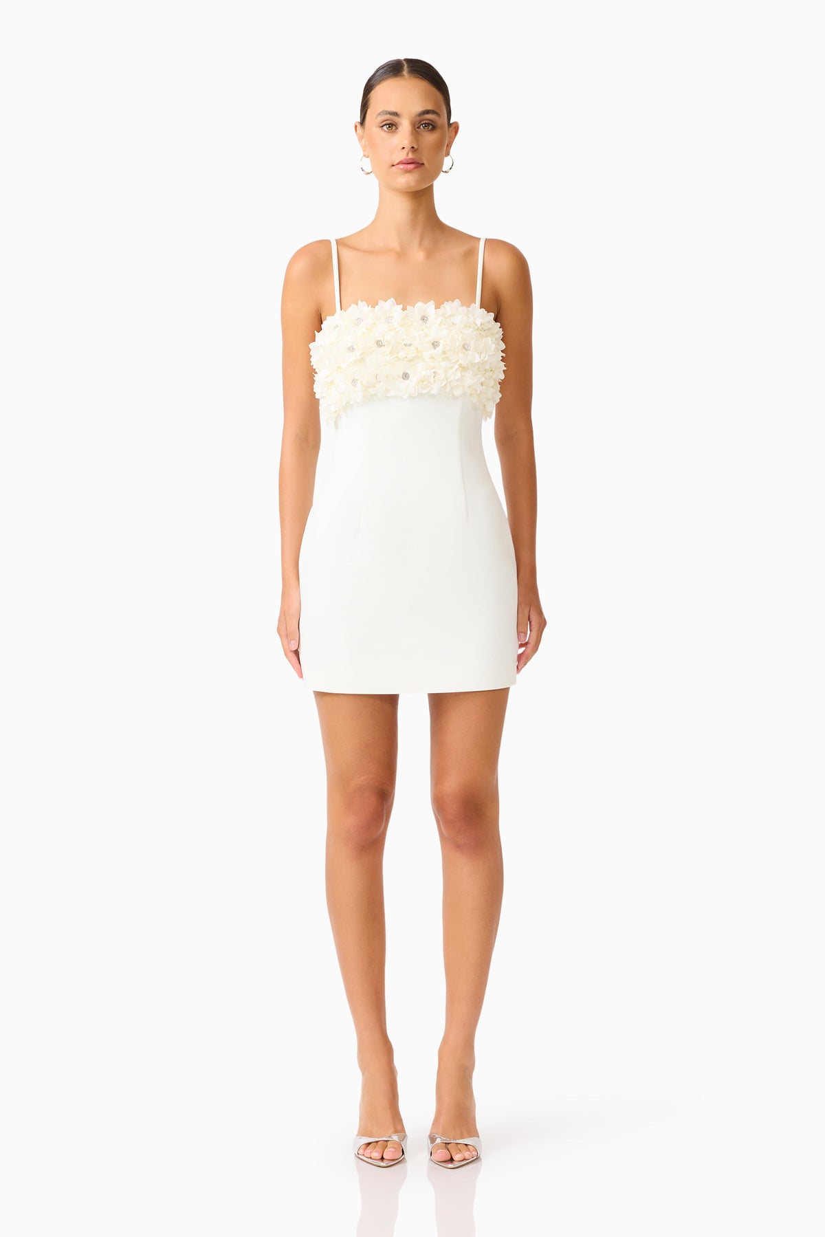 Solenne Party Mini Dress in White