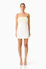 Solenne Party Mini Dress in White
