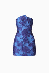 Sorelle Asymmetric Mini Dress in Cobalt Blue