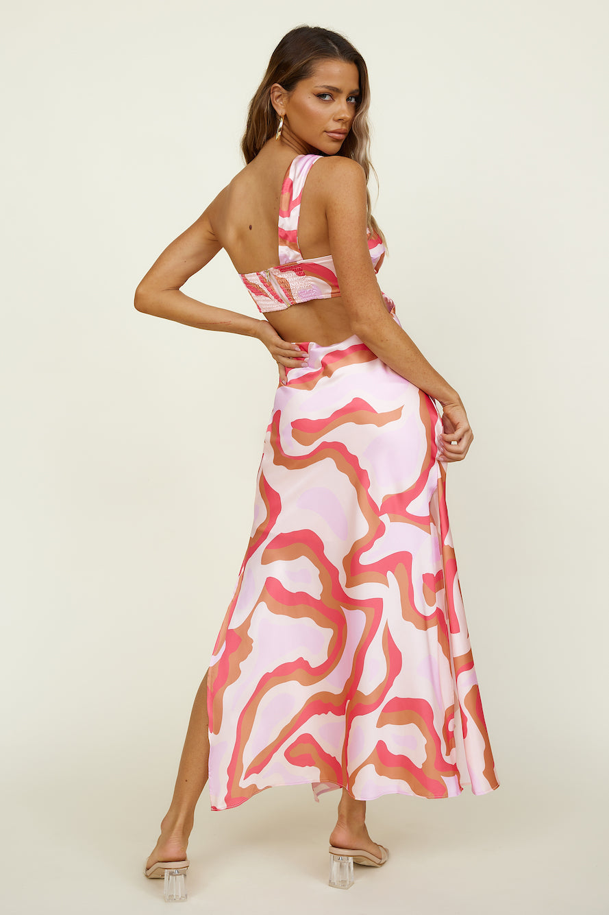 Slow Strolls Maxi Dress Pink