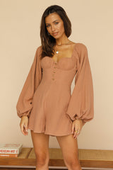 Rolling Events Playsuit Brown