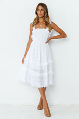 Fancy You Midi Dress White