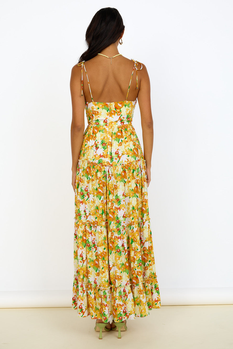 Raspberry Lemonade Maxi Dress Orange