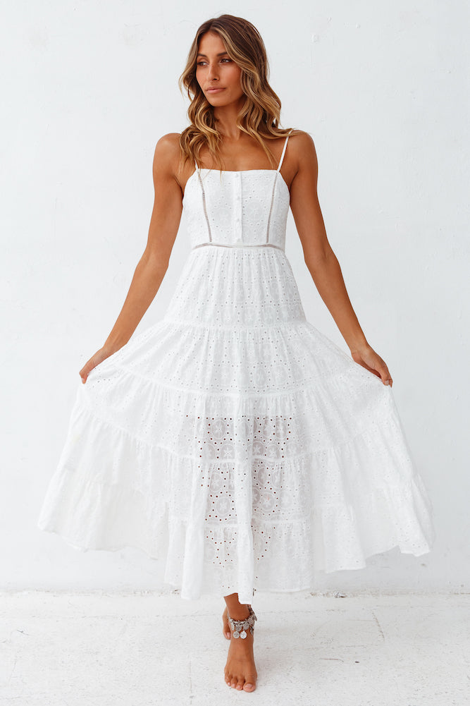 Moon Faerie Midi Dress White