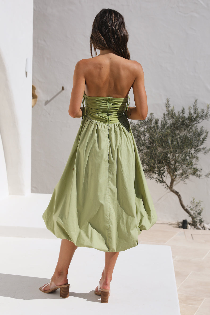 No Change Midi Dress Green