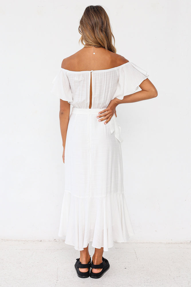 Summer In Turin Maxi Dress White