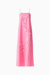 Nolana Floral Applique Gown in Pink