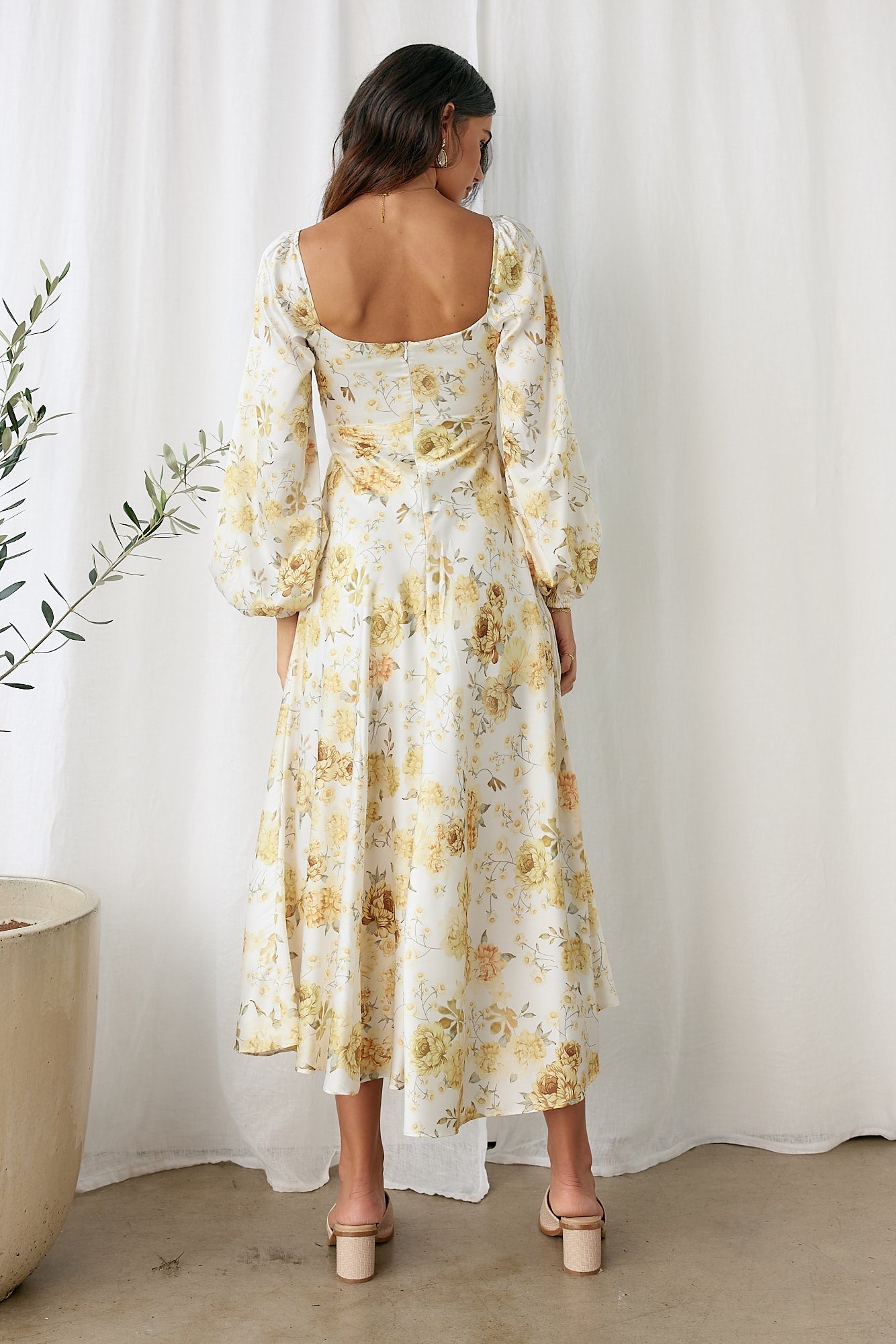 Plumeria Maxi Dress Yellow