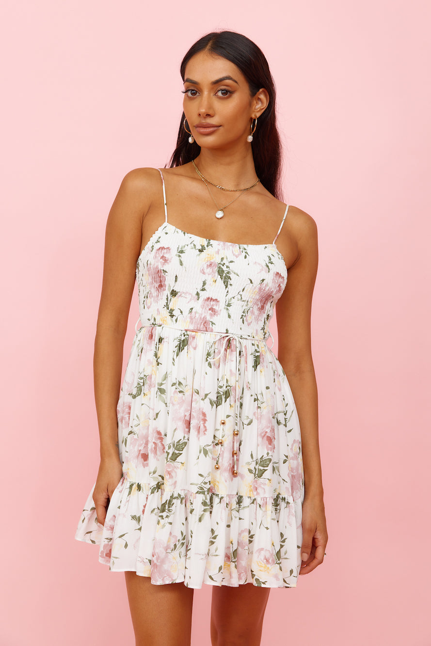 Flower Picking Dress White