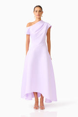 Marissa One Shoulder Gown in Purple