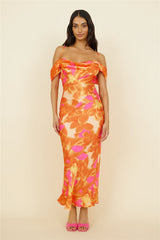 Night Of Dreams Maxi Dress Orange