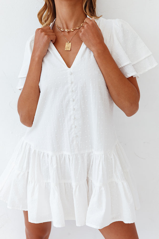 Cotton Clouds Dress White