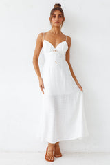 Heart In Two Maxi Dress White