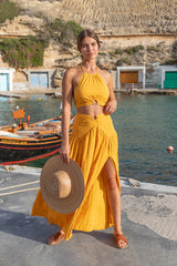 Lemon Tree Maxi Skirt Yellow