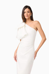 Elysie Midi Dress in White