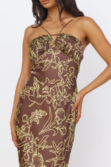 Timeless Connections Midi Dress Brown