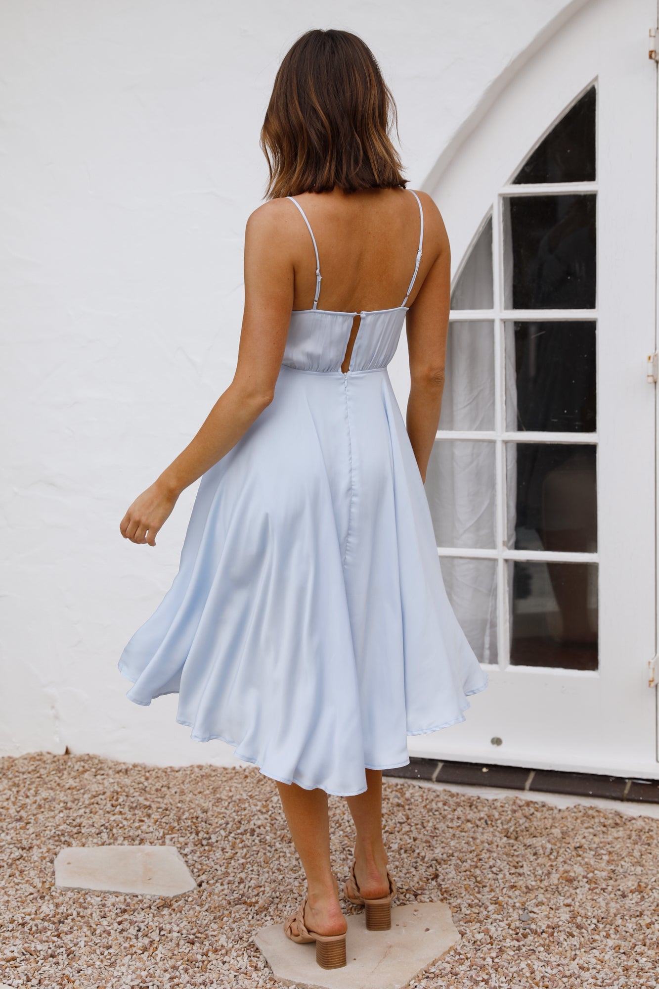 Flying Through Midi Dress Blue