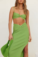 Citrine Maxi Skirt Green