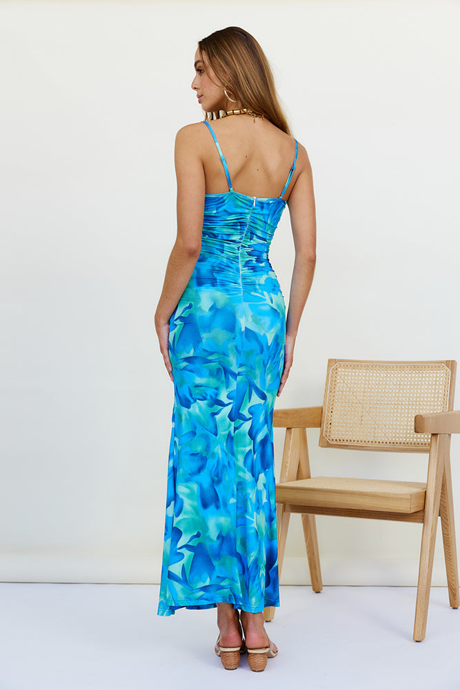 Earn My Love Maxi Dress Blue