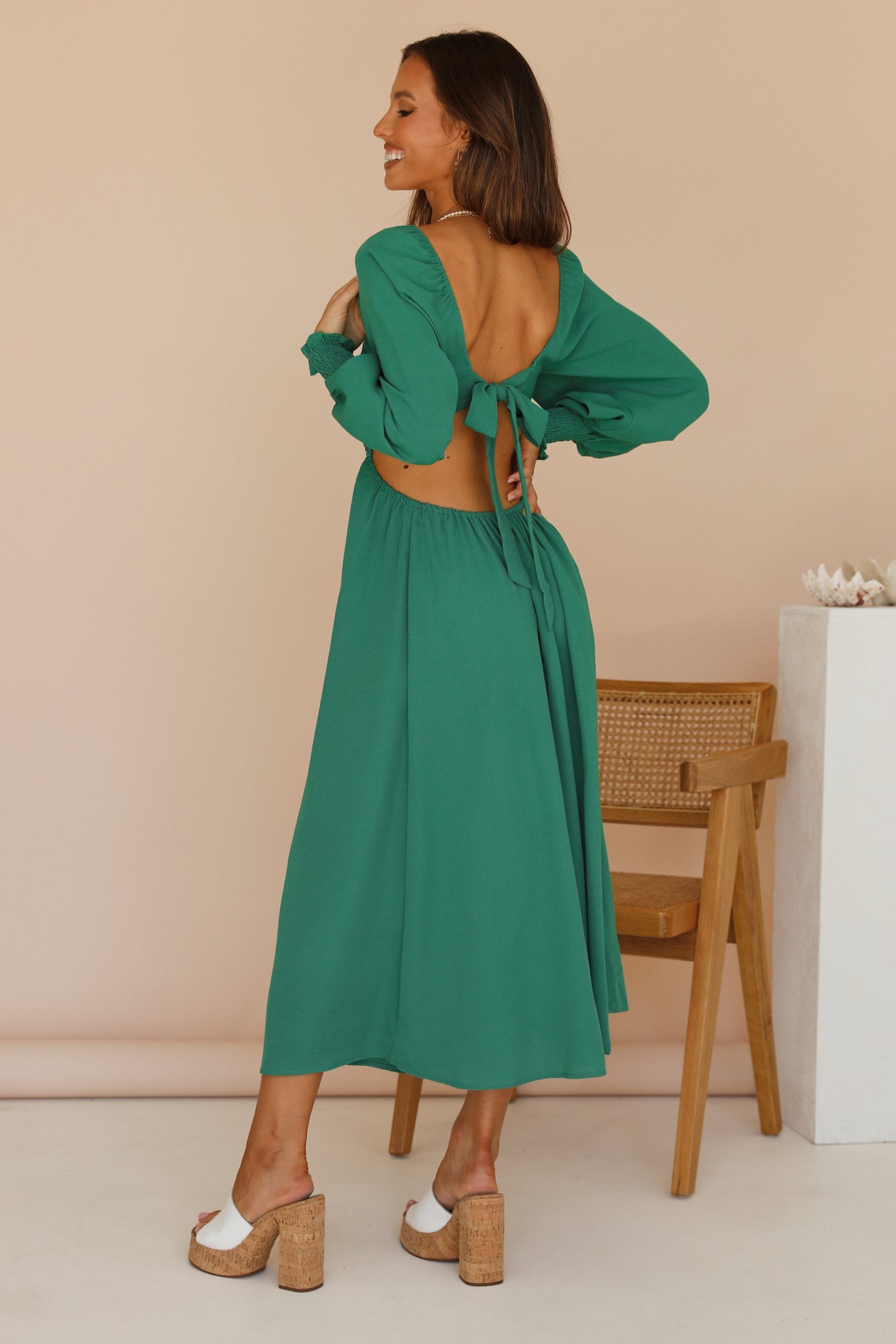 Greetings From An Angel Maxi Dress Green