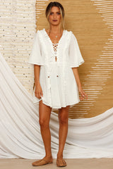 Pelican Paradise Dress White