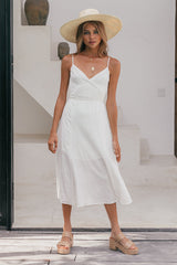 Zephyr Midi Dress White