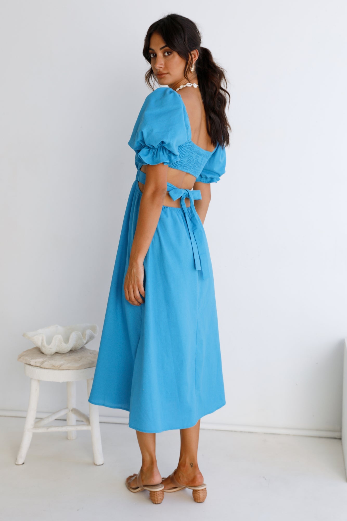 Soft Tides Maxi Dress Blue