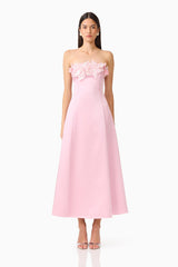 Espera Applique Gown in Rose Pink